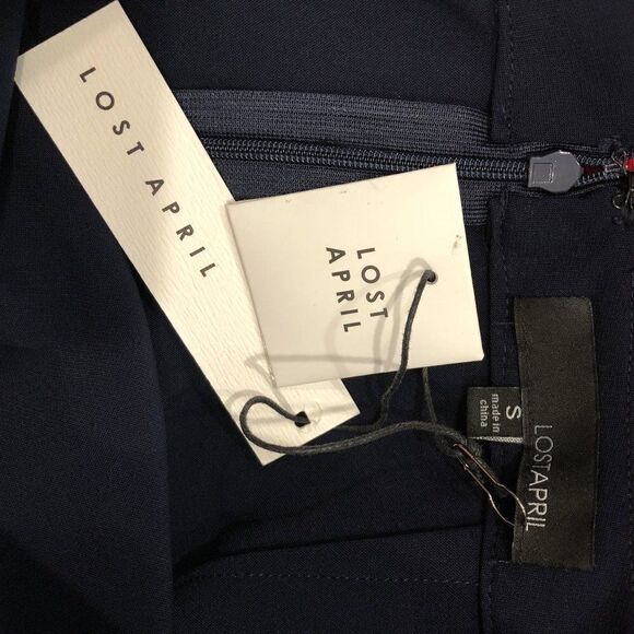 NWT Lost April Navy Asymmetrical Button Skirt S - Picture 3 of 3